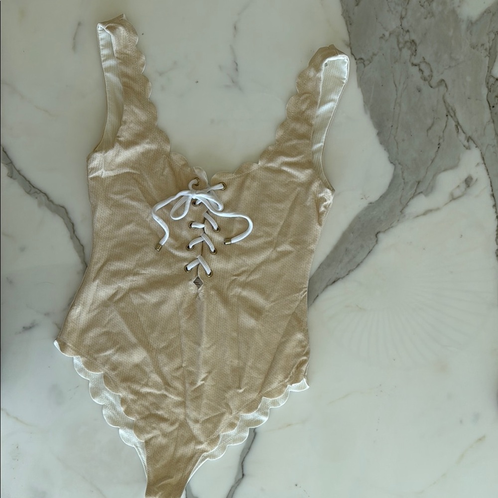 Marysia Swimwear Cream / Gold one piece